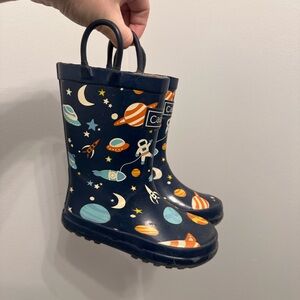 Kids Space-Themed Rain Boots Toddler 8